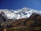 Snow capped mountains in himalaya landscape