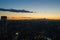 Snow Capped Mt. Fuji Seen from TOCHO Tokyo Metropolitan Government Building at Sunset