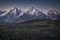 Snow capped peaks of the Belianske Tatras before sunrise. Slovakia