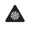 Snow caution symbol, black icon sign