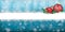 Snow Centre Banner Red Baubles Christmas Header