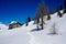 Snow Chalet Mountain Landscape sun winter