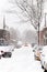 Snow in the city - Snowstorm streetview