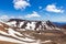 Snow cliff. Tongariro alpina track. North Island, New Zealand