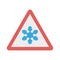 Snow, cold, warning, snowflake fully editable vector icon