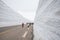 Snow corridor on Tateyama Kurobe Alpine Route, Japanese Alp