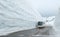 Snow corridor in Tateyama.This snow wall is a part of Kurobe Alpine Route