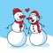 Snow Couple in Love