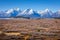 Snow cover peak of Grand Teton and Mount Moran, Wyoming