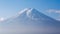 Snow coverd over Fuji mountain in Japan