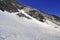 Snow covered alpine landscape on Colorado 14er Little Bear Peak