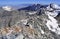 Snow covered alpine landscape on Colorado 14er Little Bear Peak