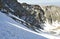 Snow covered alpine landscape on Colorado 14er Little Bear Peak