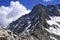 Snow covered alpine landscape on Colorado 14er Little Bear Peak