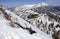 Snow covered alpine terrain on Griffith Peak near Charleston Peak in the Mount Charleston region