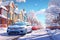 Snow-covered Cars - Generative AI