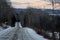 Snow Covered Country Road at Dawn