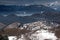 Snow-covered cycling route to Monte Coronato in the province of Lucca