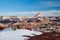 Snow covered desert canyons