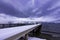 Snow covered dock on Okanagan Lake West Kelowna British Columbia Canada