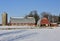 Snow Covered Family Dairy Farm