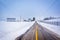 Snow covered farm along a country road in rural York County, Pen