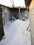 Snow covered farmstead on a beautiful winter day