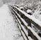 Snow covered footpath