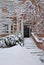 Snow covered front steps