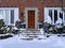 Snow covered front steps