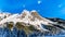 The snow covered granite rock face of Yak Peak in the Zopkios Ridge of the Cascade Mountain Range near the Coquihalla Summit