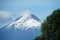 Snow covered hight volcano Osorno in Chile