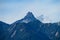 Snow covered hight volcano summit