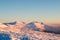 Snow covered hillside closeup in wintertime. mountain. Christmas