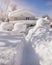 Snow Covered House from Blizzard