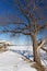 Snow covered lake Monona at Madison Wisconsin