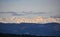 Snow covered mountain peaks, French Alps