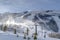 Snow covered mountain with ski lifts in Park City