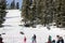 Snow covered mountain slopes of Mt. Shasta Ski Park