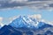 Snow-covered mountain top Pshish. Russia, Karachay-Cherkessia, Arkhyz