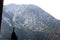 Snow covered mountains above Emerald Bay in Tahoe Lake, USA