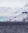 Snow covered mountains and glaciers of the Antarctica Peninsula