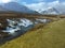 Snow covered mountains of Glencoe stand out in the winter sun views from Rannoch Moor