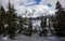 Snow covered mountains, Mt. Shuksan, in Spring in Washington state