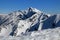 Snow-covered mountains. Ski Resort Rosa Khutor. Russia.