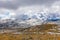 Snow covered mountains under beautiful clouds in Australia