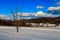 Snow covered mountains and village in Brunswick NY