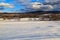 Snow covered mountains and village in Brunswick NY