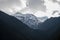 Snow-covered peak trekking Annapurna circuit