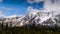 The snow covered peaks of Parker Ridge in Jasper National Park
